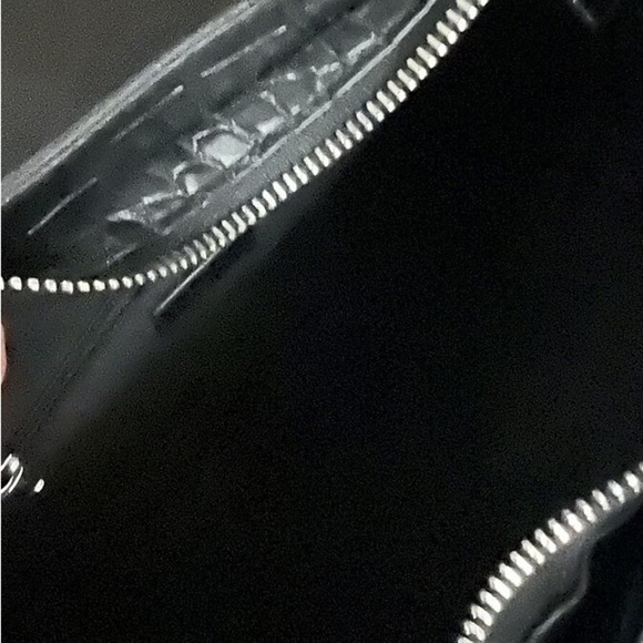 Urban Outfitters Black faux leather shoulder | silver hardware | NEW - Picture 3 of 3